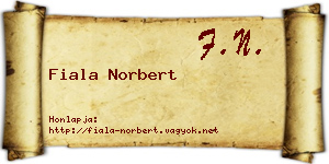 Fiala Norbert névjegykártya